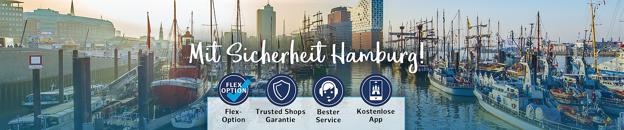 Hafen Hamburg bei Sonnenuntergang: Mit Sicherheit Hamburg