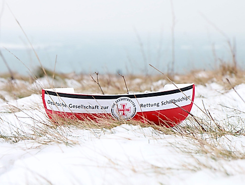 Ein Sammelschiffchen der Deutschen Gesellschaft zur Rettung Schiffbrüchiger (DGzRS).