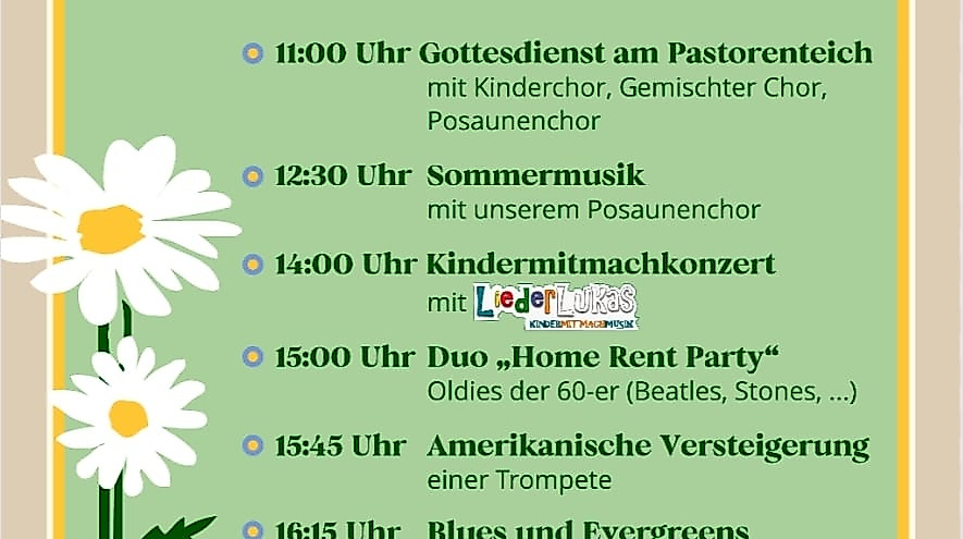 Plakat Sommerfest Landkirchen 2026