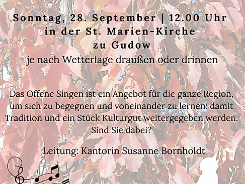 Plakat Offenes Singen zum Herbstanfang