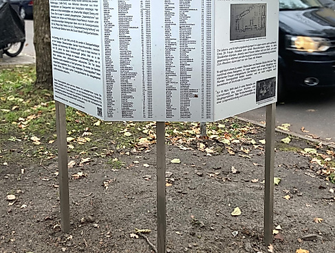 Gedenkstele für die getöteten VALVO-Frauen