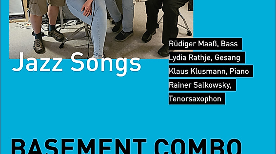 Basement Combo, v.l.n.r: Rüdiger Maaß, Bass | Lydia Rathje, Gesang | Klaus Klusmann, Piano | Rainer Salkowsky, Tenorsaxophon