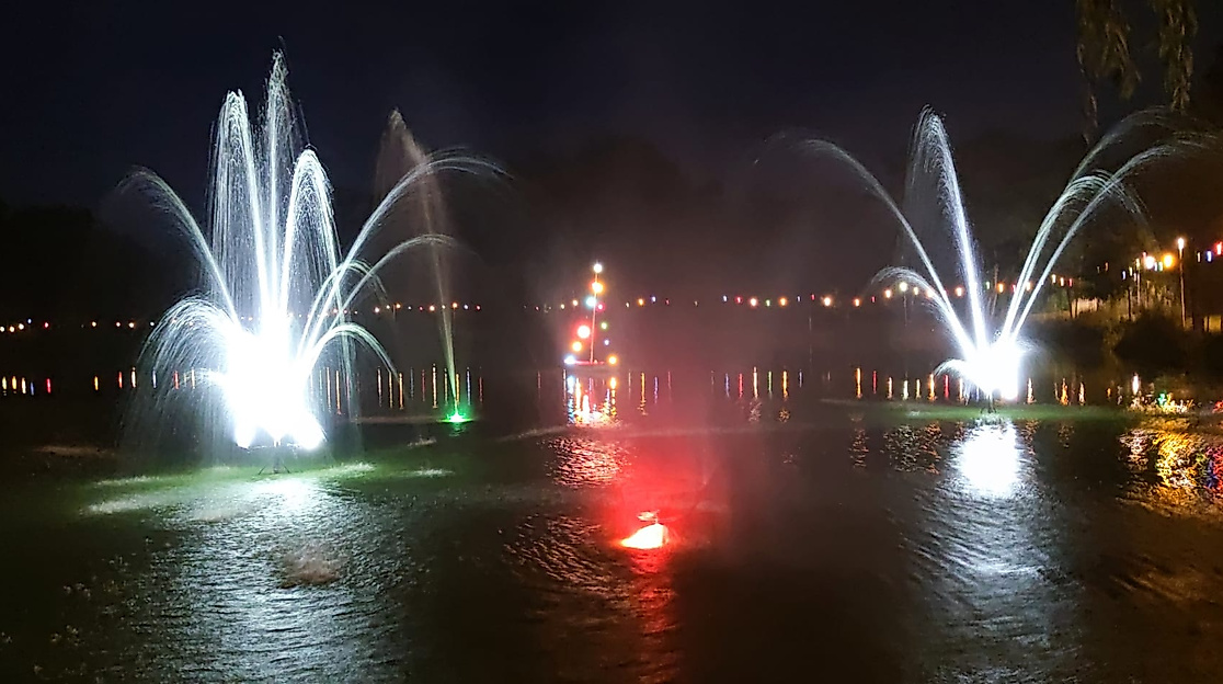 Herrlich beleuchteter Birkensee