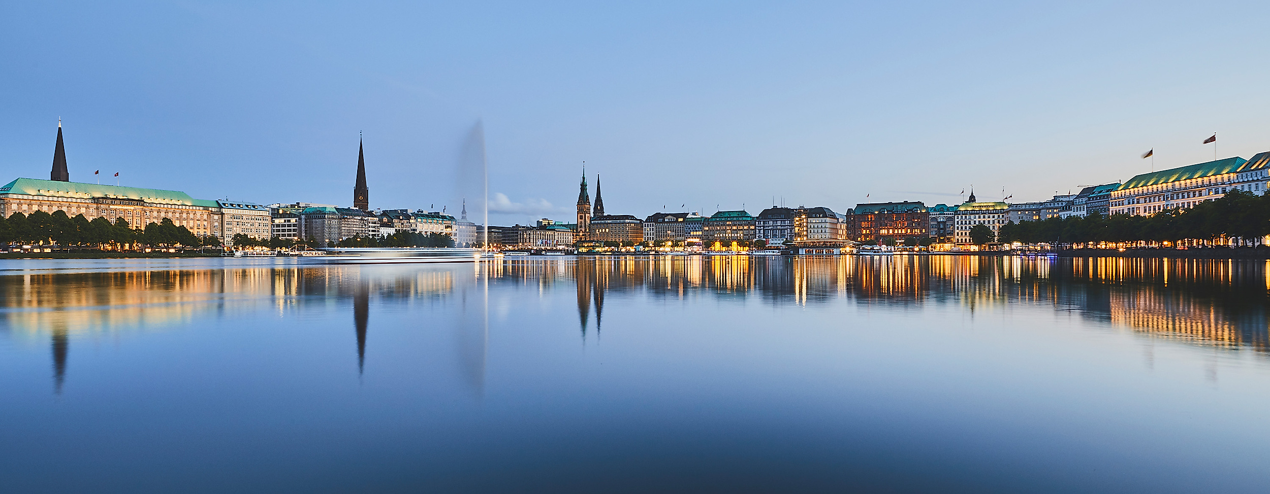 Binnenalster Nachtaufnahme