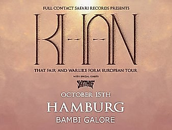 Konzertposter von Khan und Skin Thief im Bambi Galore am 15.10.2026