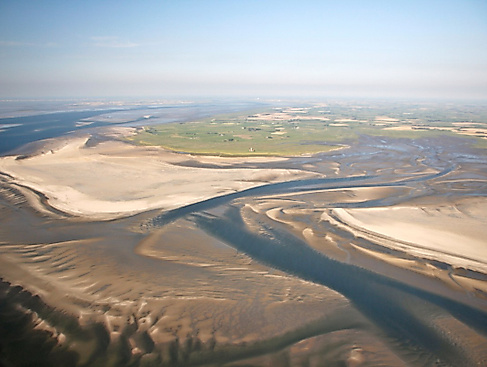 Das Wattenmeer von oben