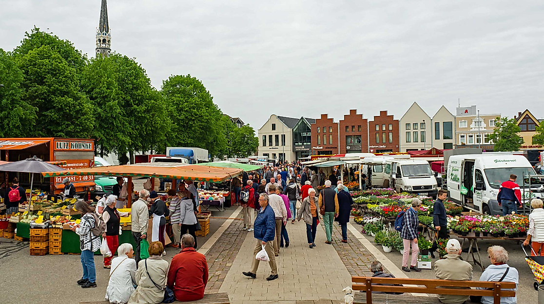 Traditioneller Wochenmarkt, Heide