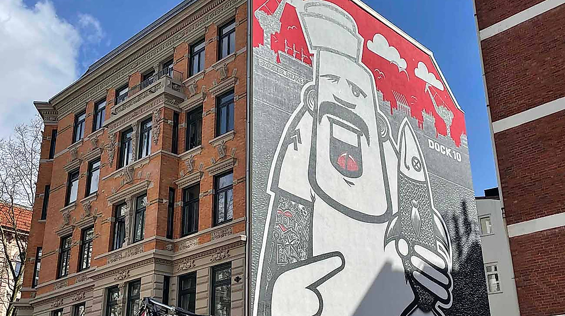 Sankt Pauli. Rebelzer Freak Hauswand