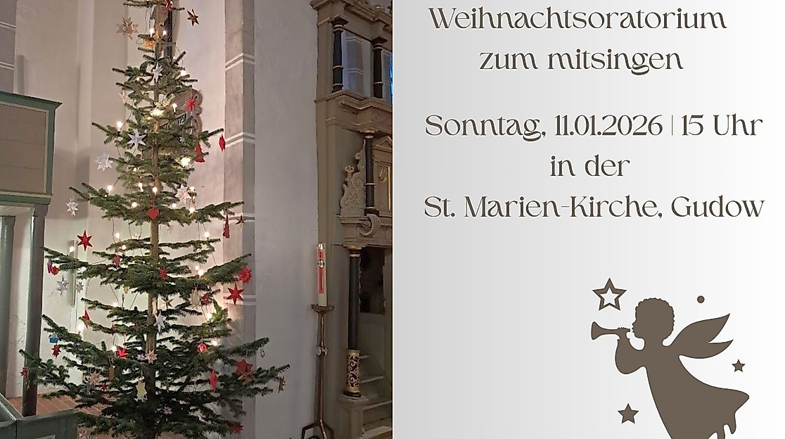 Weihnachtsbaum in der Gudower Kirche