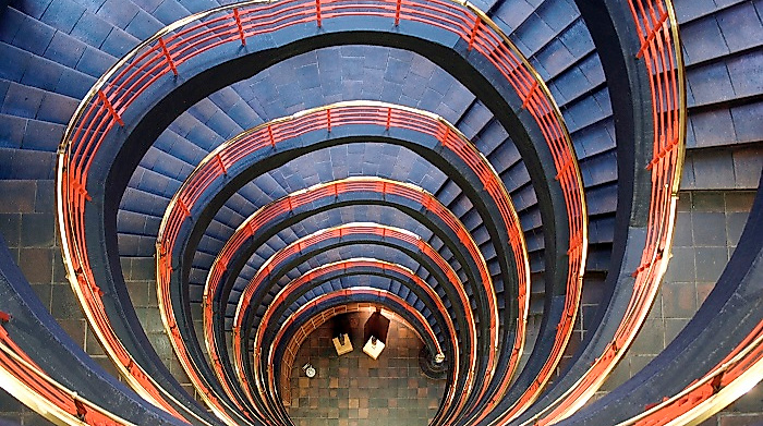 Treppen im Kontorhaus Sprinkenhof