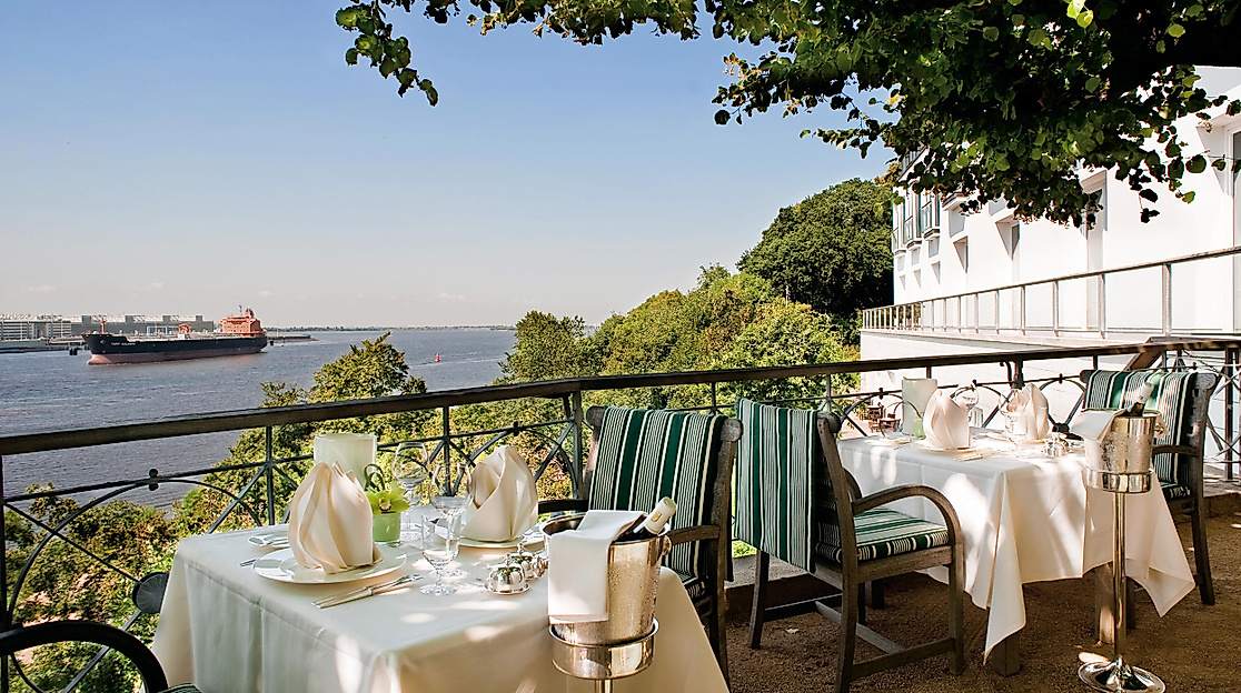 Hotel Louis C. Jacob Hamburg: Terrasse