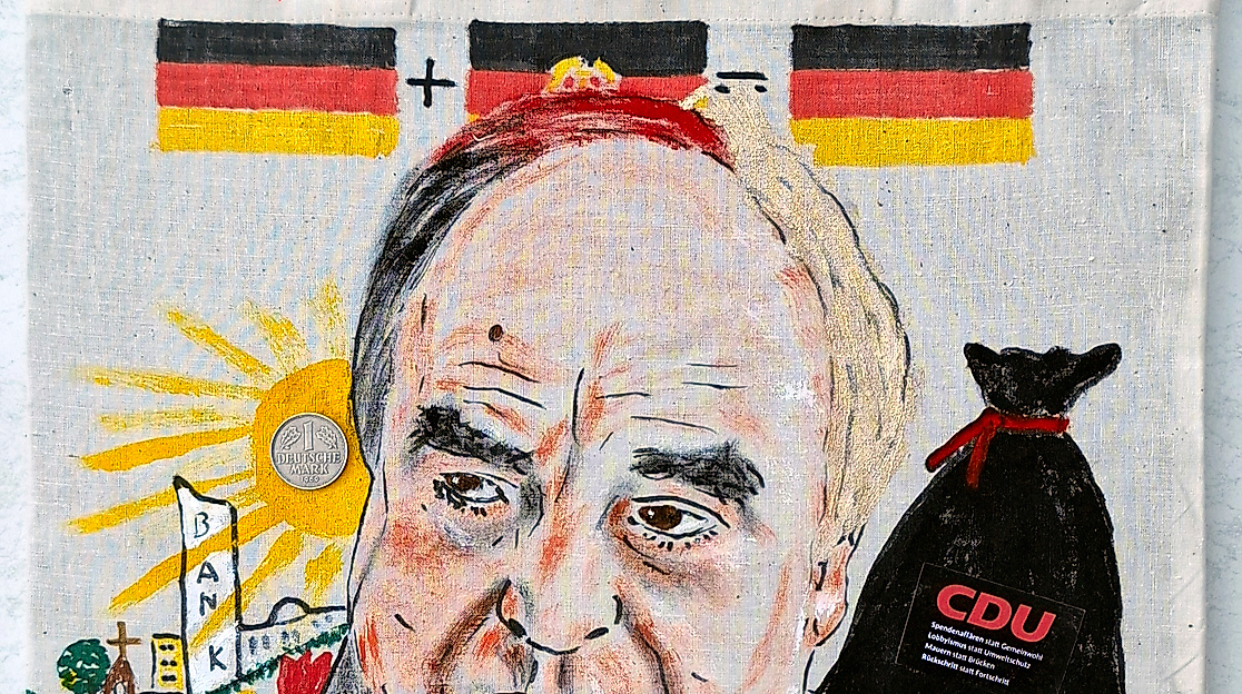STOFFBEUTEL KARIKATUR HELMUT KOHL