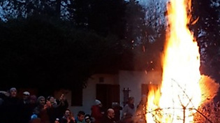 Feuer im Luthergarten