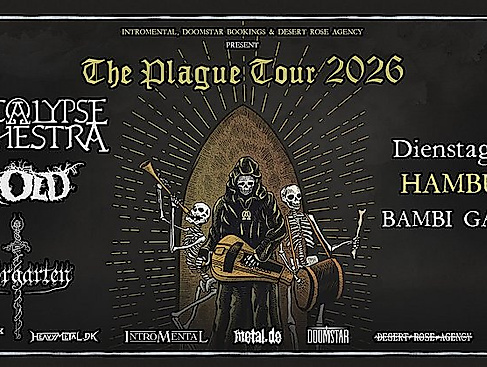 Konzertposter von Apocalypse Orchestra, Trold, Morgarten im Bambi Galore am 22.09.2026
