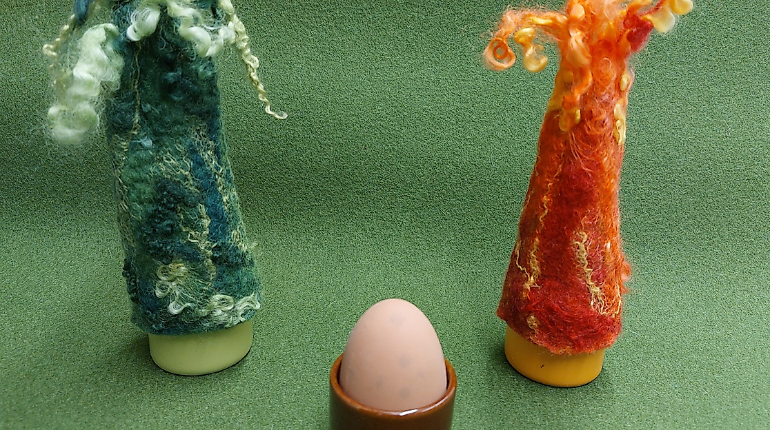 Osterfilzen: Eierhütchen