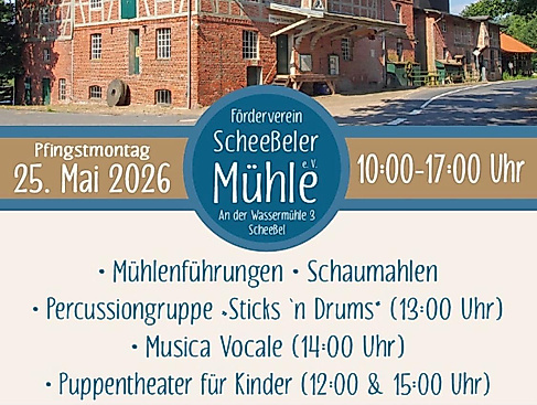 Deutscher Mühlentag - Öffnung der Scheeßeler Wassermühle