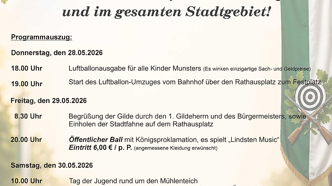 Schützenfestablauf 2026