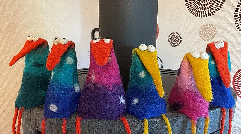 Filzworkshop Schräge Vögel
