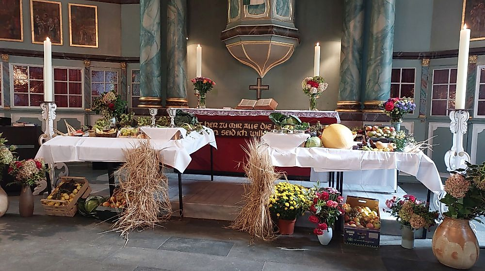 Erntedankgottesdienst op platt