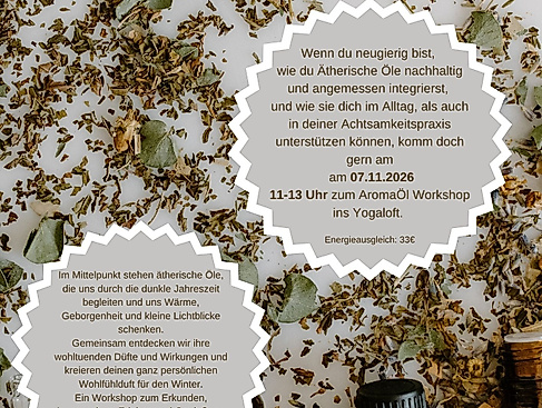 Aroma Öl Workshop - Düfte für die dunkle Jahreszeit