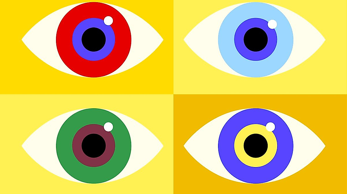 Grafik mit vier Augen