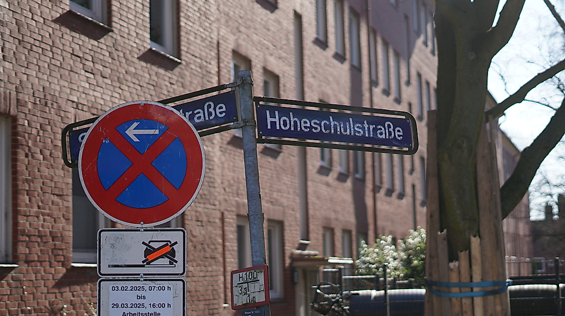 Straßenschild Hoheschulstraße (2025)