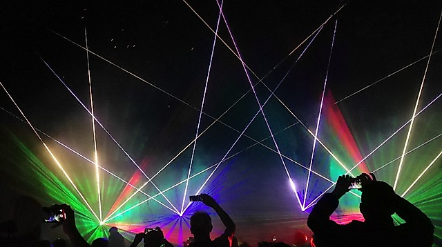 Kurparkfest mit Lasershow