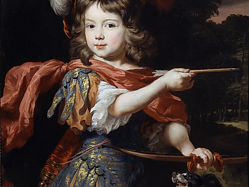 Nicolas Maes, Bildnis eines Knaben im Kostüm des Adonis