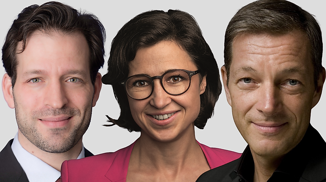 Cornelius Adebahr, Dr. Hannah Neumann, Dr. Holger Stark (v.l.n.r.)