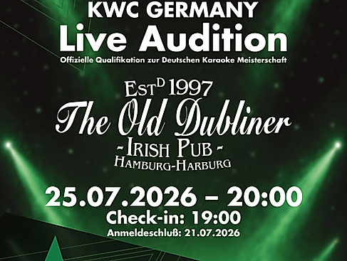 Flyer Live-Audition Karaoke-WM 2026