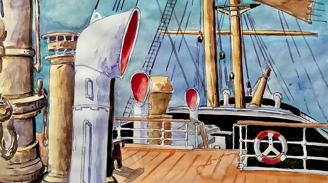 An Deck der RICKMER RICKMERS_ Dieter Goebel - Klein