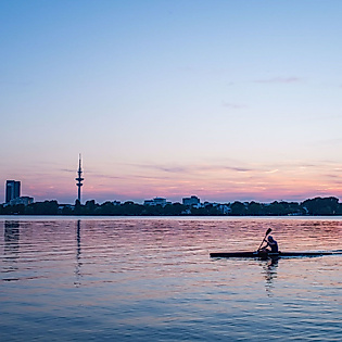 Lichterfahrt auf der Alster