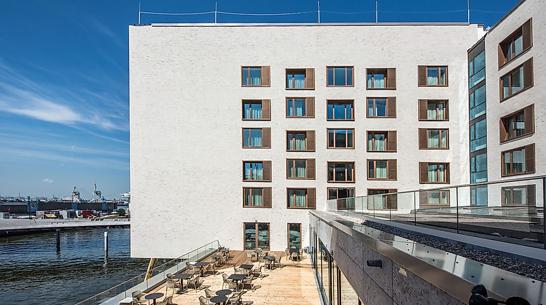 Terrasse des JUFA Hotels HafenCity