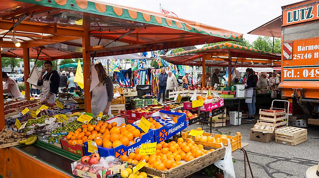 Traditioneller Wochenmarkt, Heide