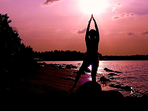 Yoga an der Elbe