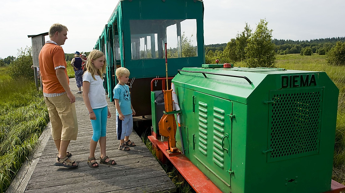 Kurze Moorbahnfahrt