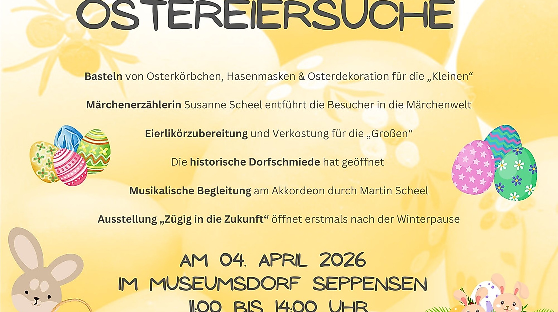 Ostereiersuche im Museumsdorf Seppensen