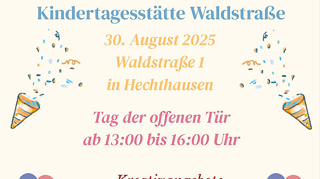 Flyer Einweihung Kita Waldstraße