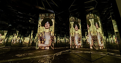 Ausstellung Gustav Klimt Gold und Farbe  Culturespaces_Vincent Pinson