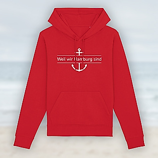 Weil wir Hamburg sind Hoodie rot