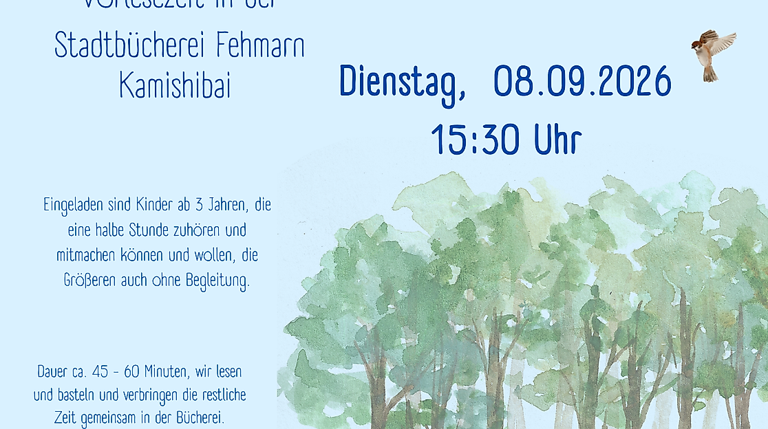 Vorlesezeit September Stadtbücherei Fehmarn