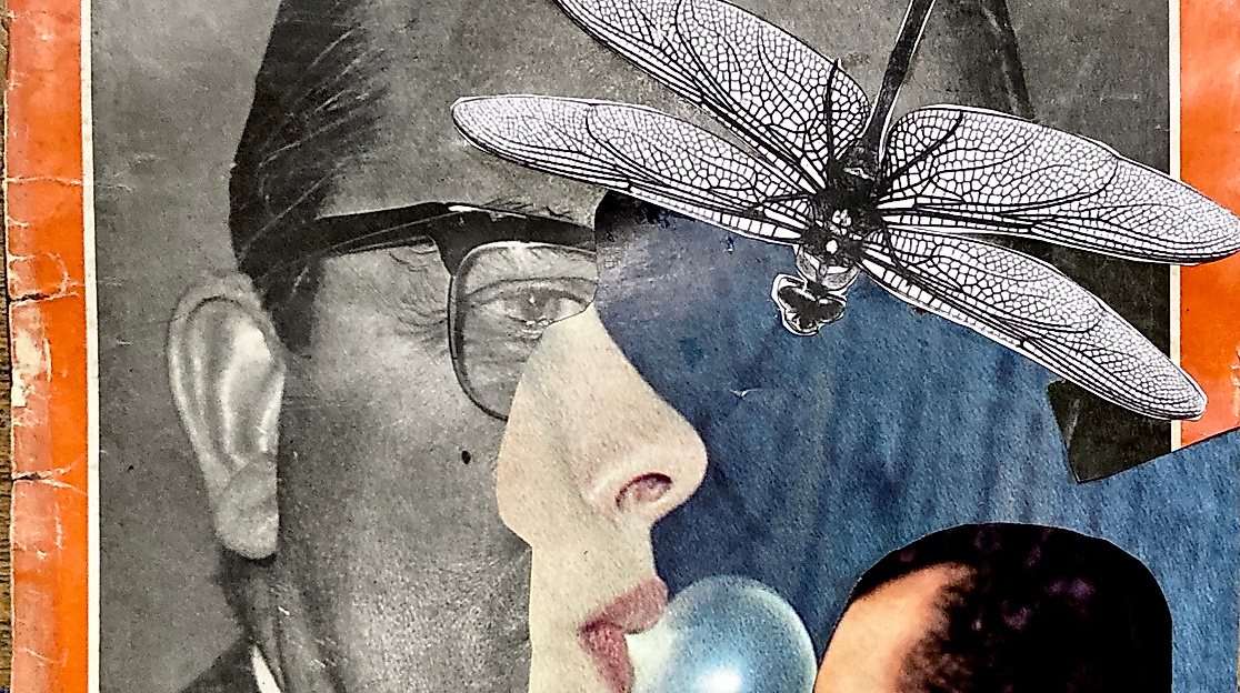 Paolo Moretto Zeit Collage auf Papier 2023 21x30 cm