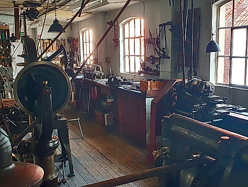 Schlosserei in der Ottensener Drahtstiftefabrik Feldtmann (2022)
