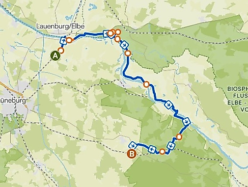E-Bike-Tour / Göhrde-[Elbe]-Lauenburg-Echem