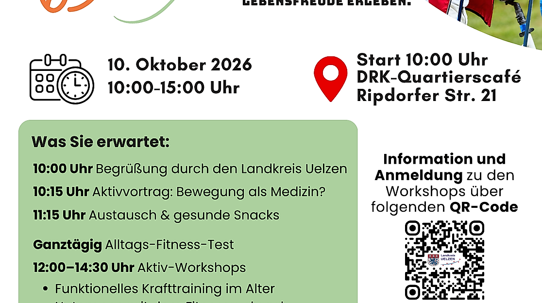 Uelzen Aktivtag 65+ – Gemeinsam aktiv. Gesund bleiben. Lebensfreude erleben.