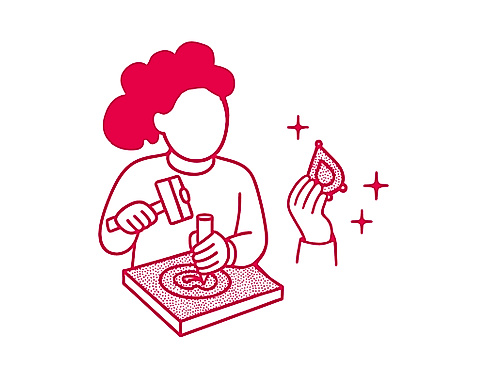 Von Kupferscheibe zum Schmuckstück