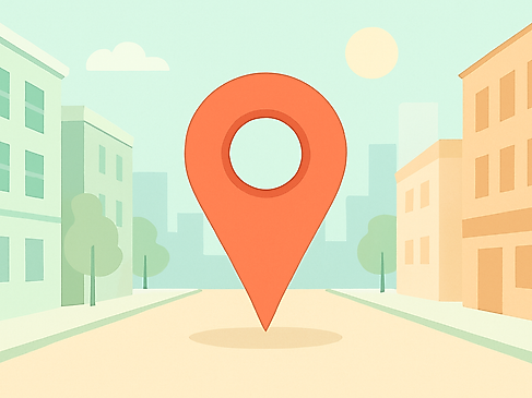 Treffpunkt mit Stecknadel