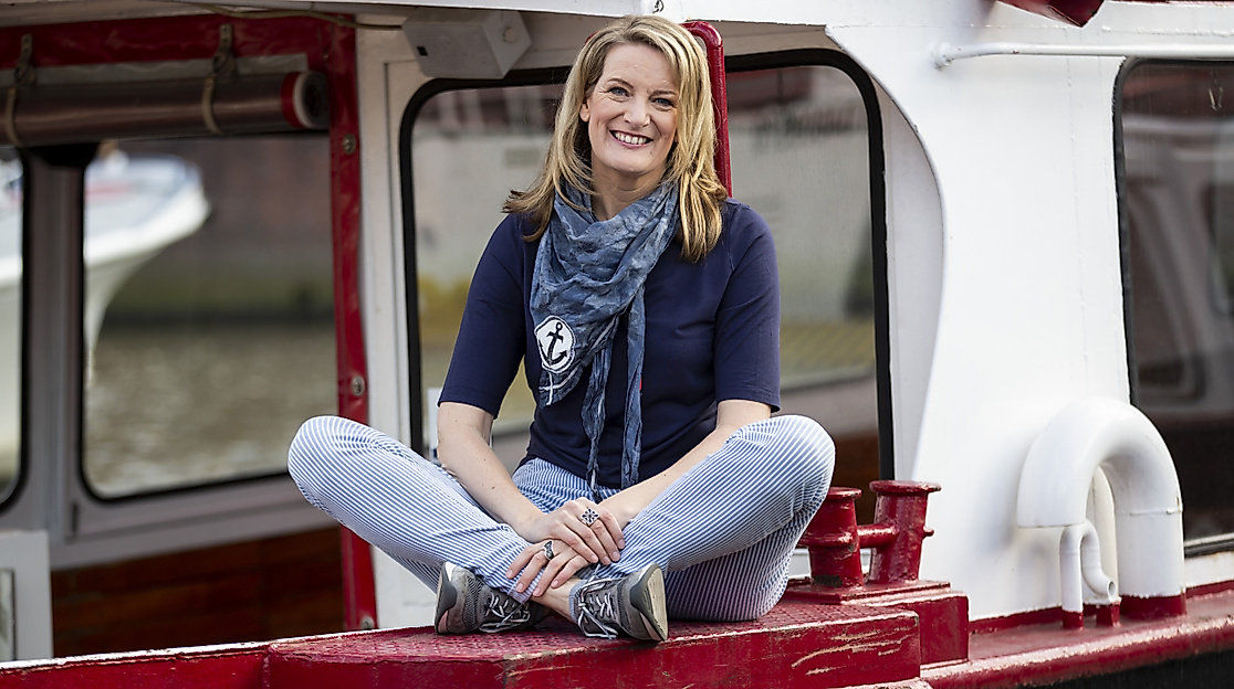 Tourmoderation durch Hafenschnackerin Maike Brunk