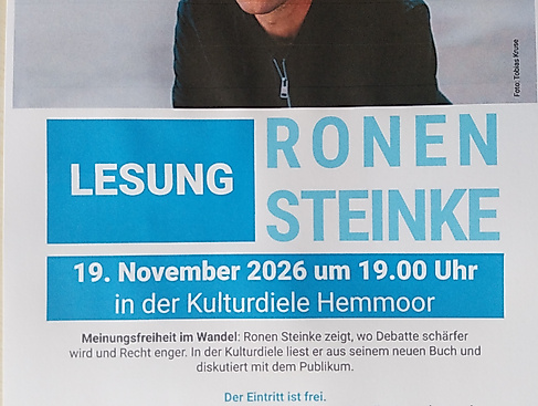 MEINUNGSFREIHEIT Lesung und Gespräch mit Ronen Steinke