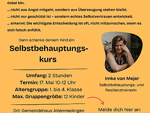 Selbstbehauptungskurs am 17.Mai 2025